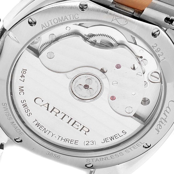 Cartier Cle Steel Rose Gold Automatic Ladies Watch W2CL0003