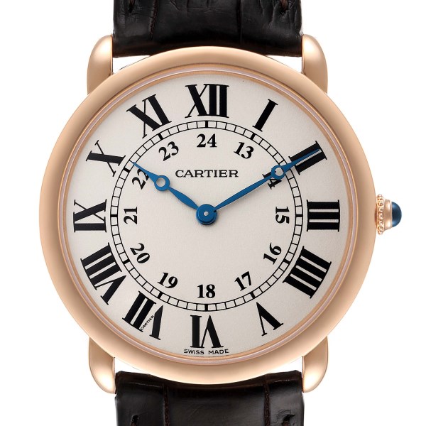 Cartier Ronde Louis Rose Gold Silver Dial Mens Watch W6800251 Cartier Ronde Louis Rose Gold Silver Dial Mens Watch W6800251