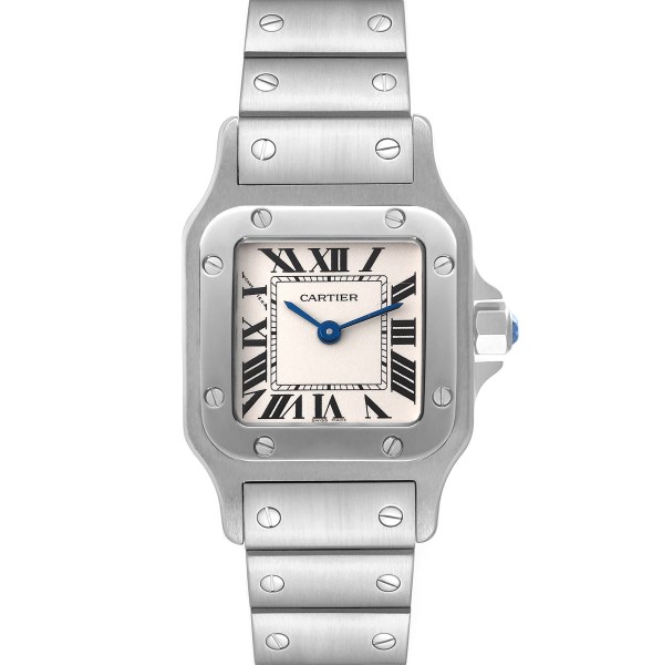 Cartier Santos Galbee Silver Dial Small Steel Ladies Watch W20056D6