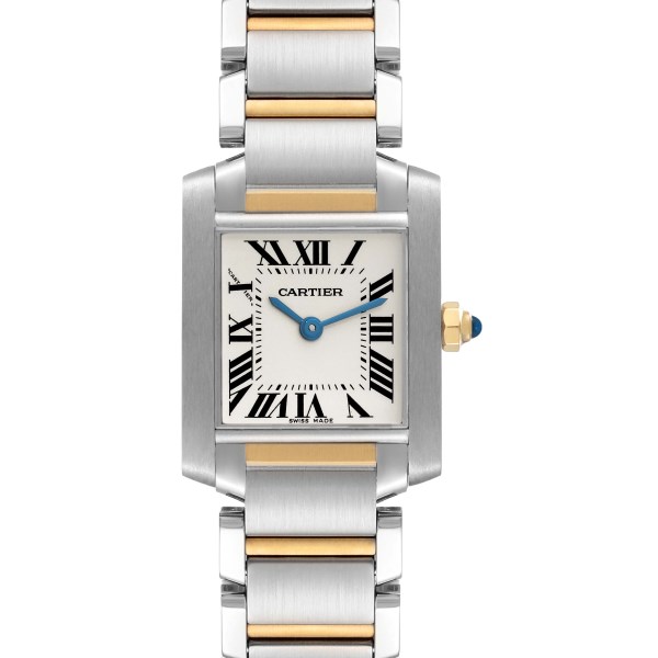 Cartier Tank Francaise Small Steel Yellow Gold Ladies Watch W51007Q4 Papers