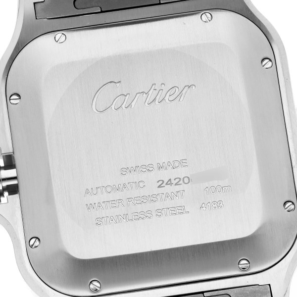 Cartier Santos XL Chronograph Steel ADLC Mens Watch WSSA0017 Unworn