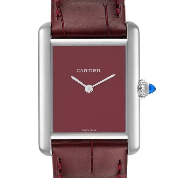 Cartier Tank Must Large Steel Red Dial Ladies Watch WSTA0054 Unworn Cartier Tank Must Large Steel Red Dial Ladies Watch WSTA0054 Unworn