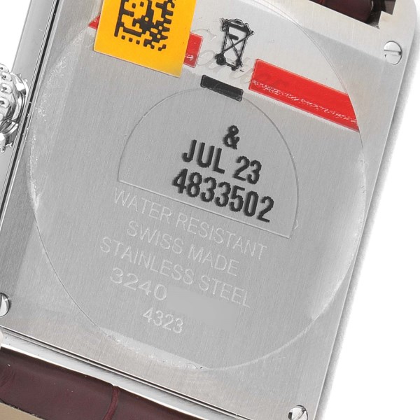 Cartier Tank Must Large Steel Red Dial Ladies Watch WSTA0054 Unworn