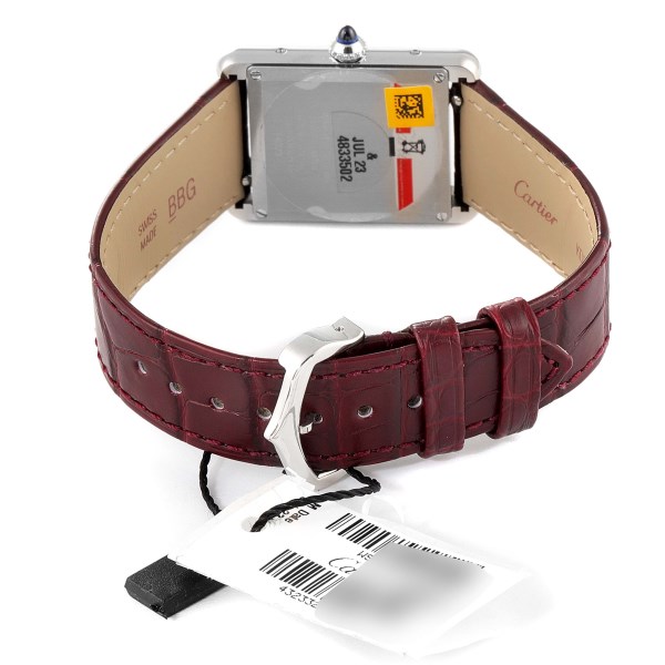 Cartier Tank Must Large Steel Red Dial Ladies Watch WSTA0054 Unworn