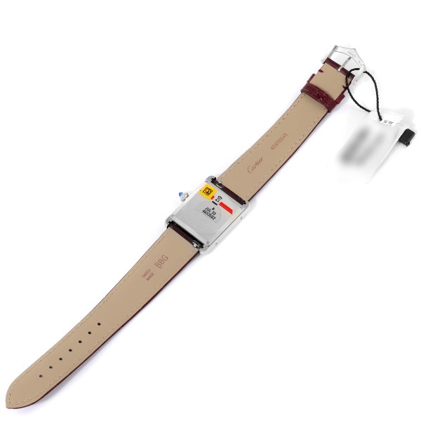 Cartier Tank Must Large Steel Red Dial Ladies Watch WSTA0054 Unworn