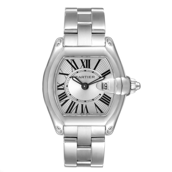 Cartier Roadster Small Silver Dial Steel Ladies Watch W62016V3