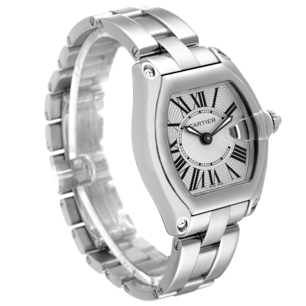 Cartier Roadster Small Silver Dial Steel Ladies Watch W62016V3