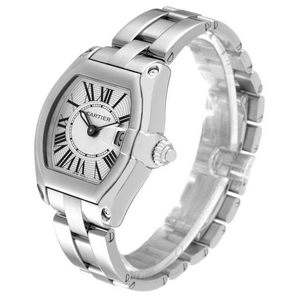Cartier Roadster Small Silver Dial Steel Ladies Watch W62016V3