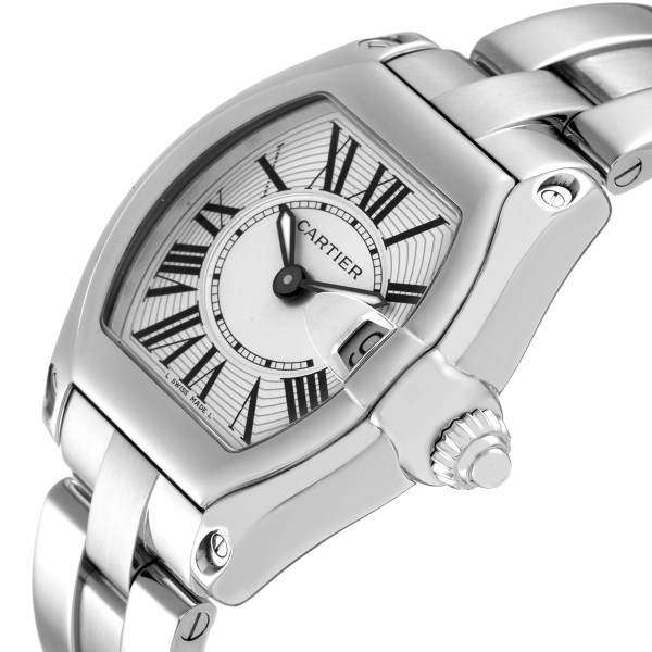 Cartier Roadster Small Silver Dial Steel Ladies Watch W62016V3