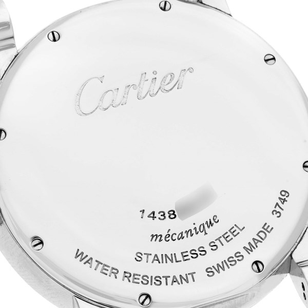 Cartier Rotonde Power Reserve Stainless Steel Mens Watch W1556369 Box Papers