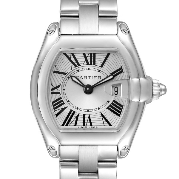 Cartier Roadster Silver Dial Steel Ladies Watch W62016V3
