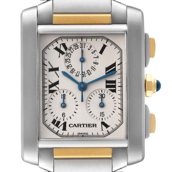 Cartier Tank Francaise Steel 18K Yellow Gold Chronograph Watch W51004Q4