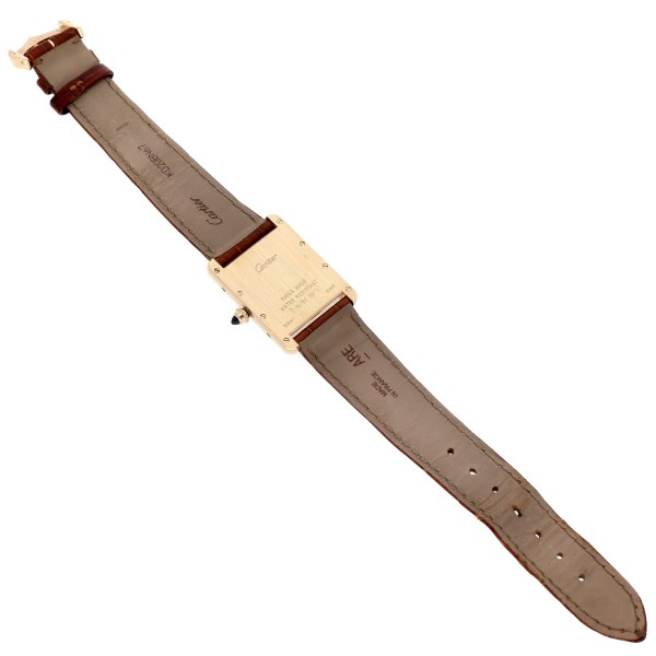 Cartier Tank Louis 18K Yellow Gold Brown Strap Mens Watch W1529756