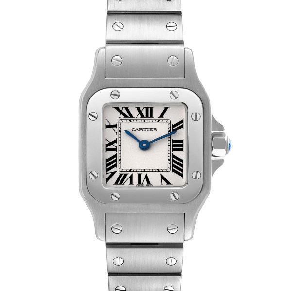 Cartier Santos Galbee Silver Dial Small Steel Ladies Watch W20056D6