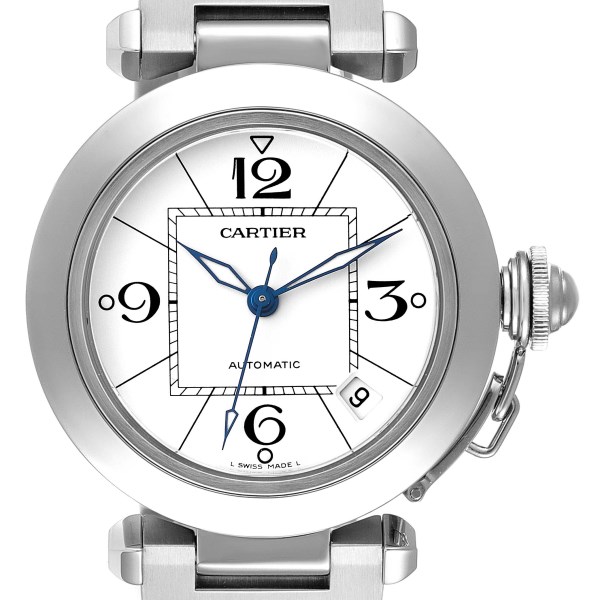 Cartier Pasha C Midsize White Dial Automatic Steel Mens Watch W31074M7 Cartier Pasha C Midsize White Dial Automatic Steel Mens Watch W31074M7