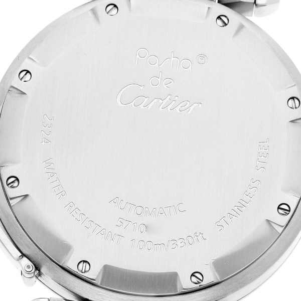 Cartier Pasha C Midsize White Dial Automatic Steel Mens Watch W31074M7