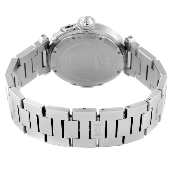 Cartier Pasha C Midsize White Dial Automatic Steel Mens Watch W31074M7