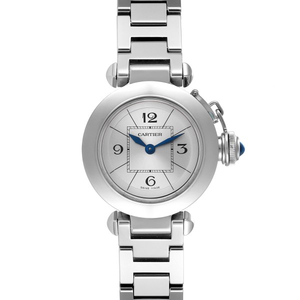 Cartier Miss Pasha Silver Dial Steel Ladies Watch W3140007 Cartier Miss Pasha Silver Dial Steel Ladies Watch W3140007