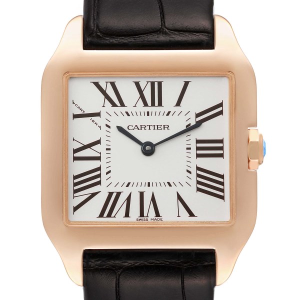 Cartier Santos Dumont Small 18k Rose Gold Mens Watch W2009251