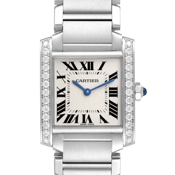 Cartier Tank Francaise Midsize Diamond Steel Ladies Watch W4TA0009 ADD BOX Cartier Tank Francaise Midsize Diamond Steel Ladies Watch W4TA0009 ADD BOX