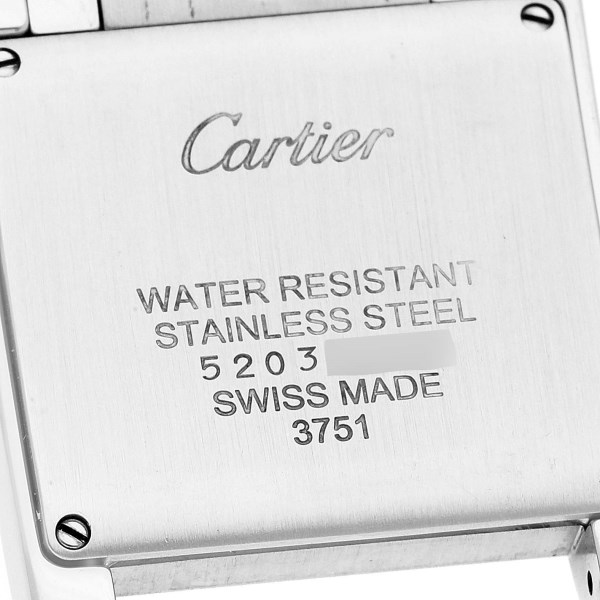 Cartier Tank Francaise Midsize Diamond Steel Ladies Watch W4TA0009 ADD BOX