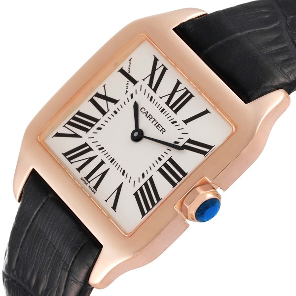 Cartier Santos Dumont Small Rose Gold Mens Watch W2009251