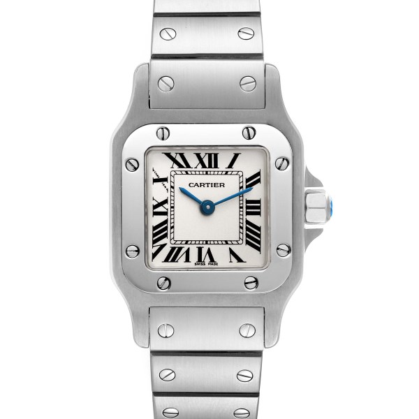 Cartier Santos Galbee Small Silver Dial Steel Ladies Watch W20056D6