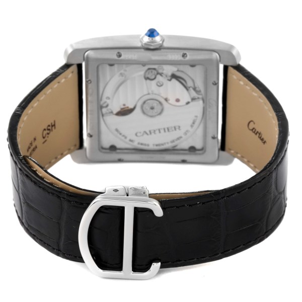 Cartier Tank MC Blue Dial Automatic Steel Mens Watch WSTA0010