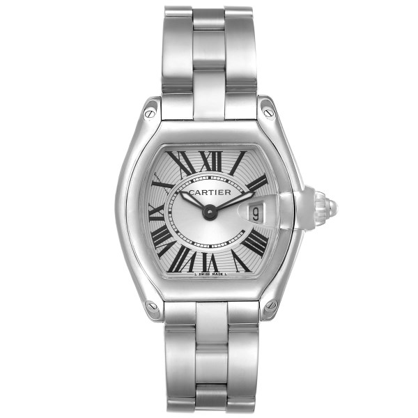 Cartier Roadster Small Silver Dial Steel Ladies Watch W62016V3