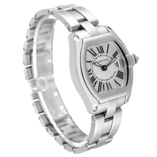 Cartier Roadster Small Silver Dial Steel Ladies Watch W62016V3