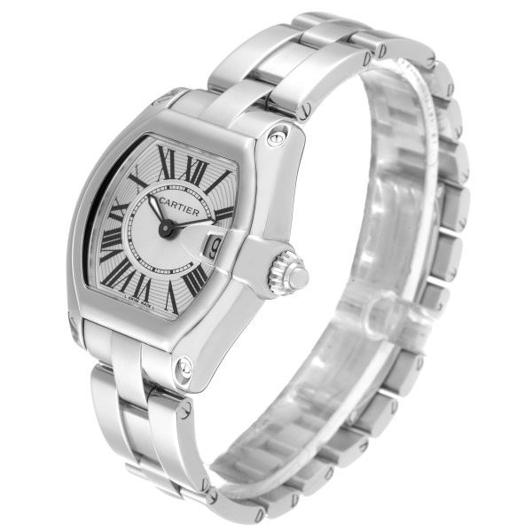 Cartier Roadster Small Silver Dial Steel Ladies Watch W62016V3
