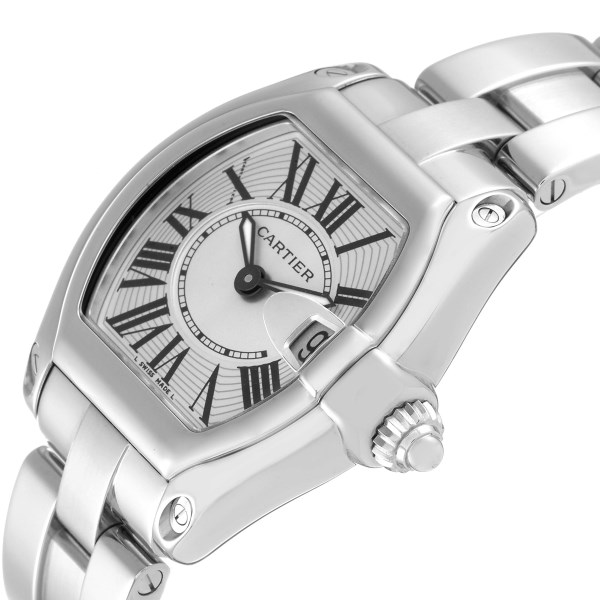 Cartier Roadster Small Silver Dial Steel Ladies Watch W62016V3