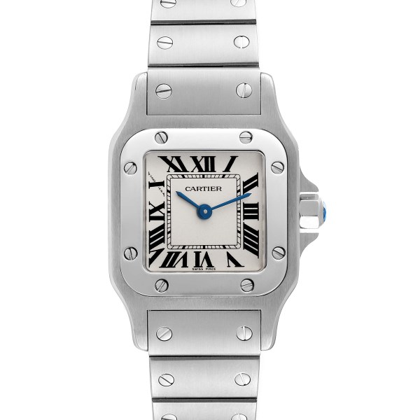 Cartier Santos Galbee Small Silver Dial Steel Ladies Watch W20056D6 Cartier Santos Galbee Small Silver Dial Steel Ladies Watch W20056D6