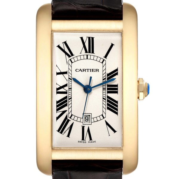 Cartier Tank Americaine Yellow Gold Automatic Mens Watch W2603156 Cartier Tank Americaine Yellow Gold Automatic Mens Watch W2603156