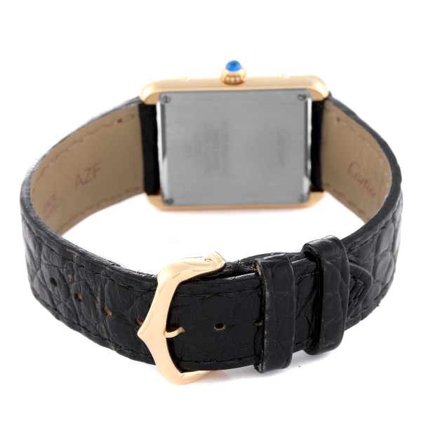 Cartier Tank Solo Small Yellow Gold Steel Silver Dial Ladies Watch W1018755