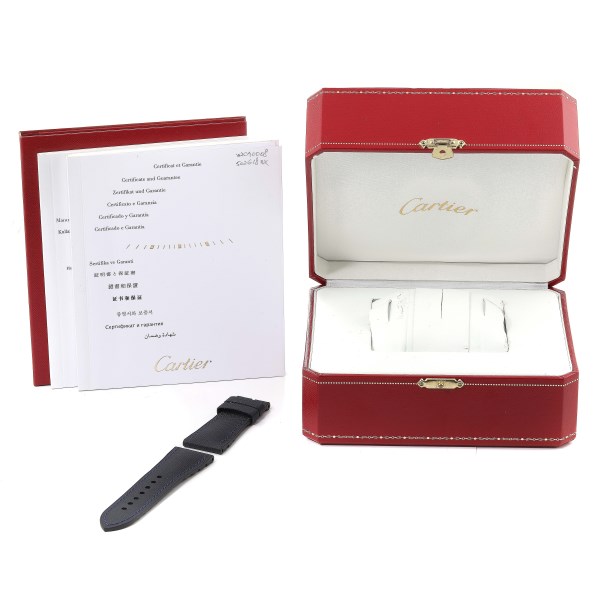 Cartier Calibre Diver Steel Rose Gold Blue Dial Watch W2CA0008 Box Papers