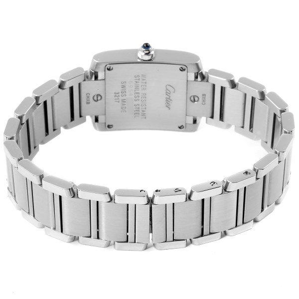 Cartier Tank Francaise Steel Diamond Small Ladies Watch WE110006