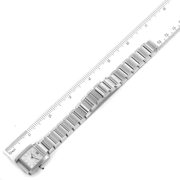 Cartier Tank Francaise Steel Diamond Small Ladies Watch WE110006