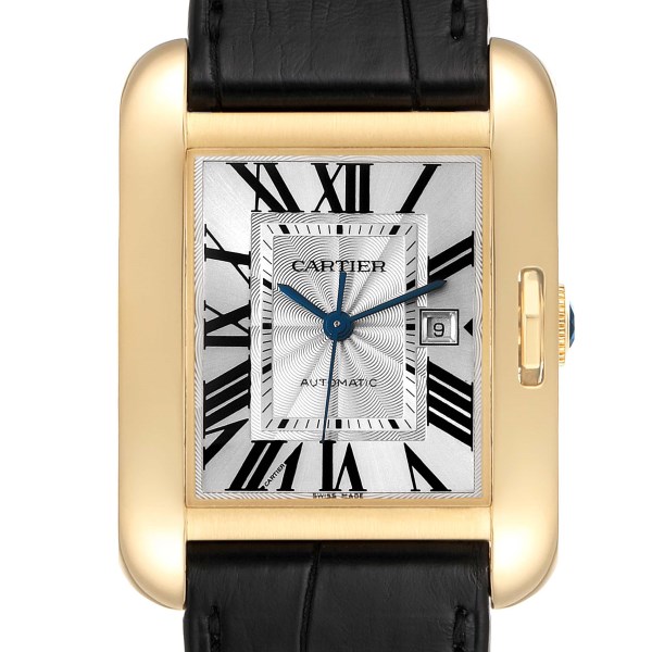 Cartier Tank Anglaise Yellow Gold Large Mens Watch W5310030 Box Papers