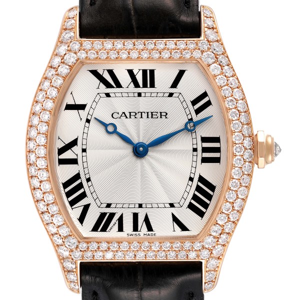 Cartier Tortue Rose Gold Diamond Bezel Ladies Watch WA503751
