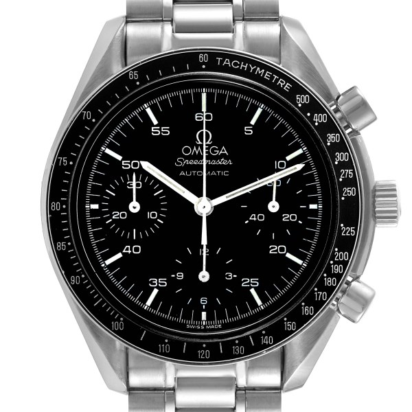 Omega Speedmaster Reduced Hesalite Chronograph Steel Mens Watch 3510.50.00 Box Card