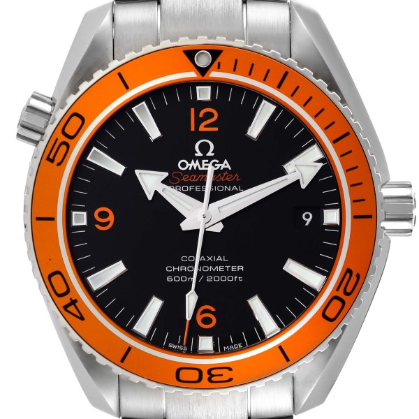 Omega Seamaster Planet Ocean Orange Bezel Watch 232.30.42.21.01.002 Box Card