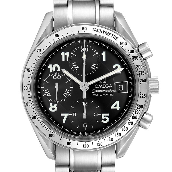 Omega Speedmaster Date Black Arabic Dial Steel Mens Watch 3513.52.00