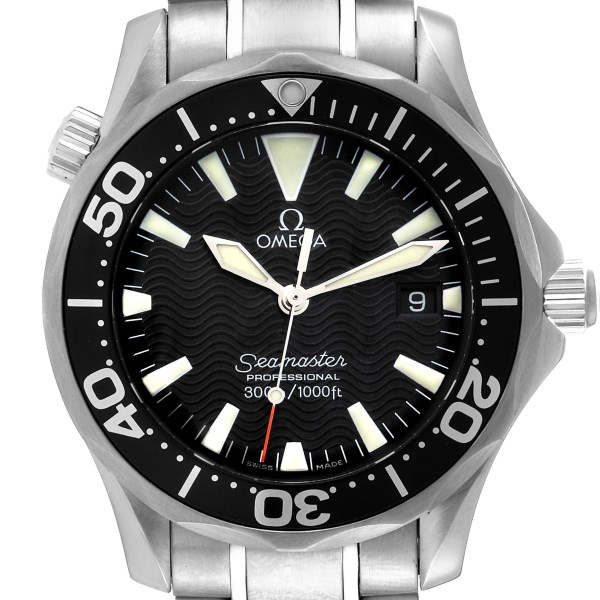 Omega Seamaster Diver 300M Quartz Midsize Black Dial Mens Watch 2262.50.00 Card