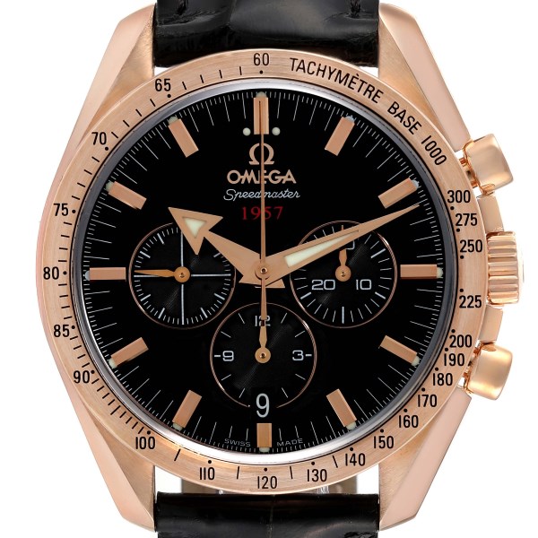 Omega Speedmaster Broad Arrow 1957 Rose Gold Mens Watch 321.53.42.50.01.001