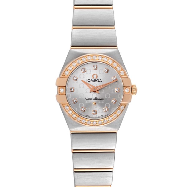 Omega Constellation Steel Yellow Gold Diamond Ladies Watch 123.25.24.60.55.009