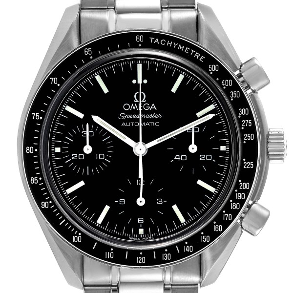 Omega Speedmaster Reduced Chronograph Steel Mens Watch 3539.50.00 Box Card