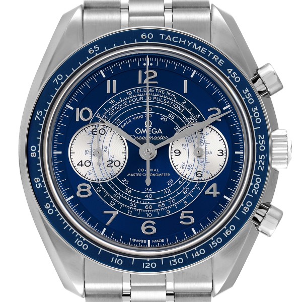 Omega Chronoscope Steel Blue Dial Mens Watch 329.30.43.51.03.001 Unworn