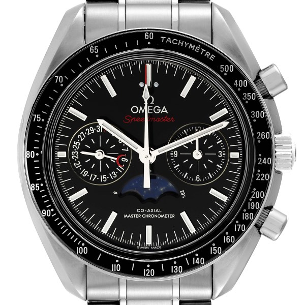 Omega Speedmaster Moonphase Chronograph Steel Mens Watch 304.30.44.52.01.001 Box Card