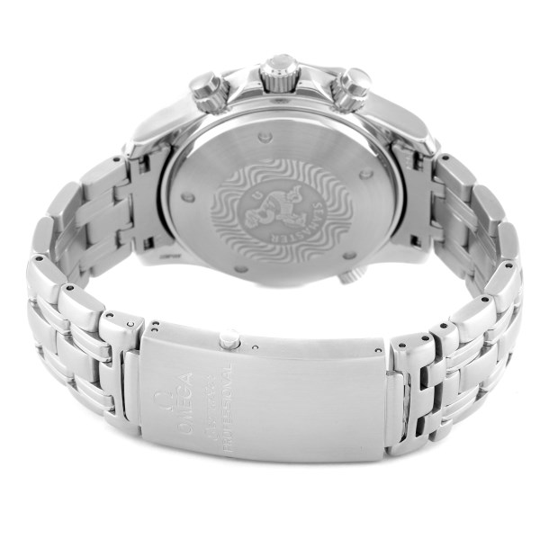 Omega Seamaster 300M Chronograph Steel White Dial Mens Watch 2598.20.00 Box Card